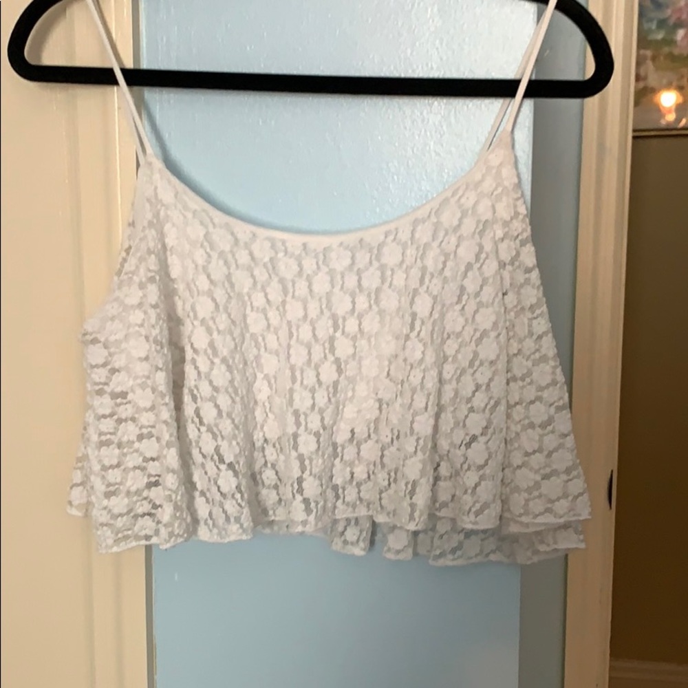White crop top